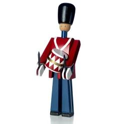 Kay Bojesen Denmark Kay Bojesen trommelaar, rood/blauw< Houten Beelden