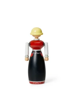 Kay Bojesen Denmark Kay Bojesen vrouw in Noorse kleerdracht, Zwart-rood-wit< Houten Beelden