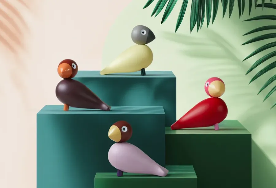 Kay Bojesen Denmark Kay Bojesen Year Bird 2025 Bella, Creme-grijs< Houten Beelden