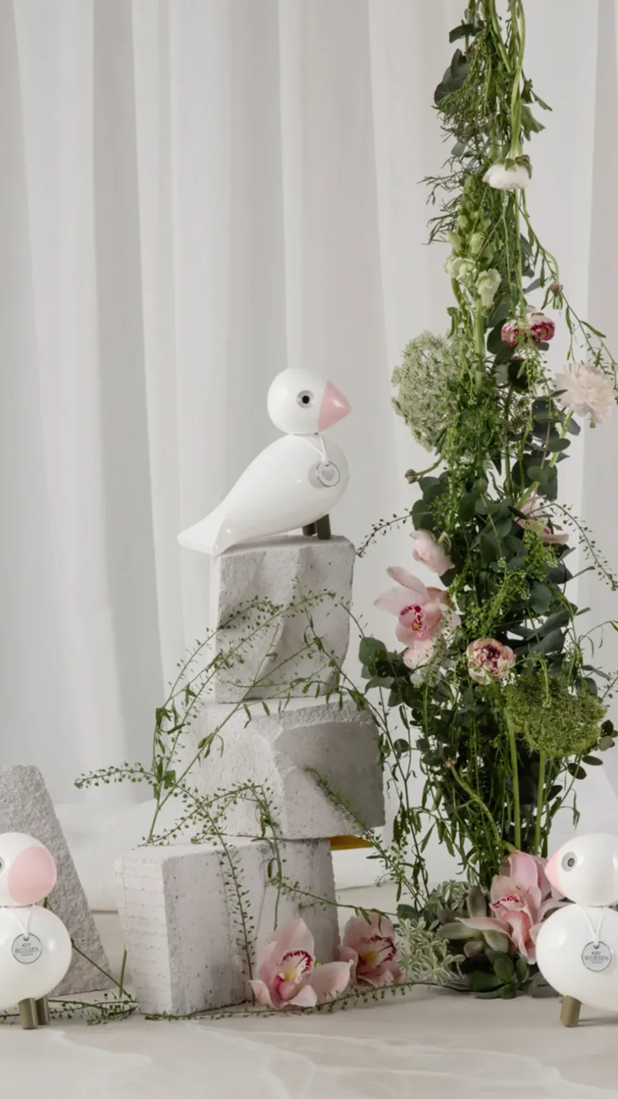 Kay Bojesen Denmark Kay Bojesen zangvogel Love, Wit-roze< Kinderkamer Interieuraccessoires|Kinderkamer Interieuraccessoires