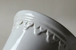 Bergs Potter Københavner pot geglazuurd Ø12 cm, Mineral White< Bloempotten