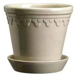 Bergs Potter Københavner pot geglazuurd Ø14 cm, Sand Stone< Bloempotten