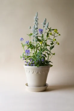 Bergs Potter Københavner pot geglazuurd Ø10 cm, Sand Stone< Bloempotten