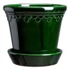 Bergs Potter Københavner pot geglazuurd Ø10 cm, Groen< Bloempotten