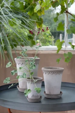 Bergs Potter Københavner pot hoog Ø14 cm, Grijs< Bloempotten
