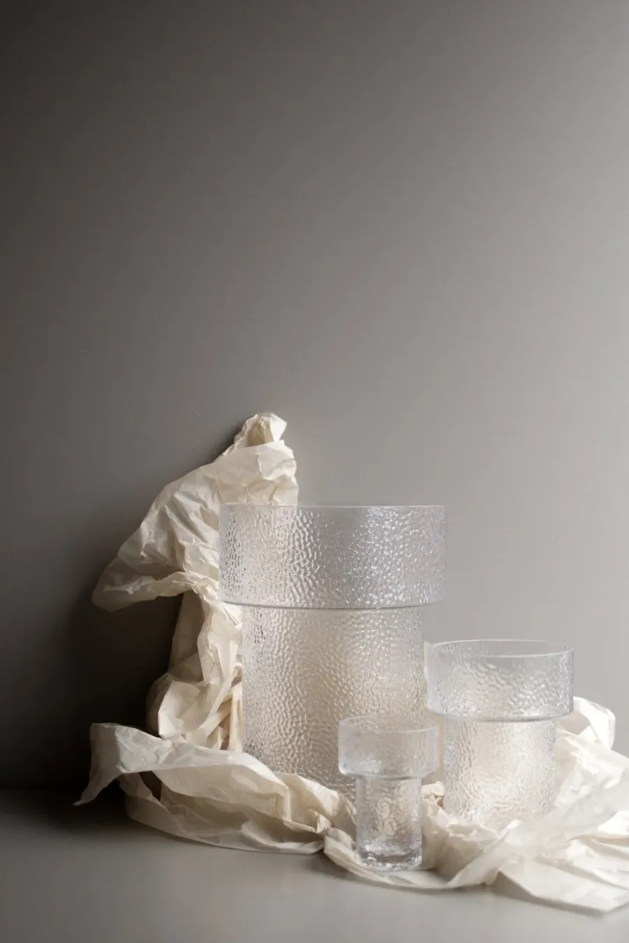 DBKD Keeper glazen vaas structuur, 30 cm< Vazen