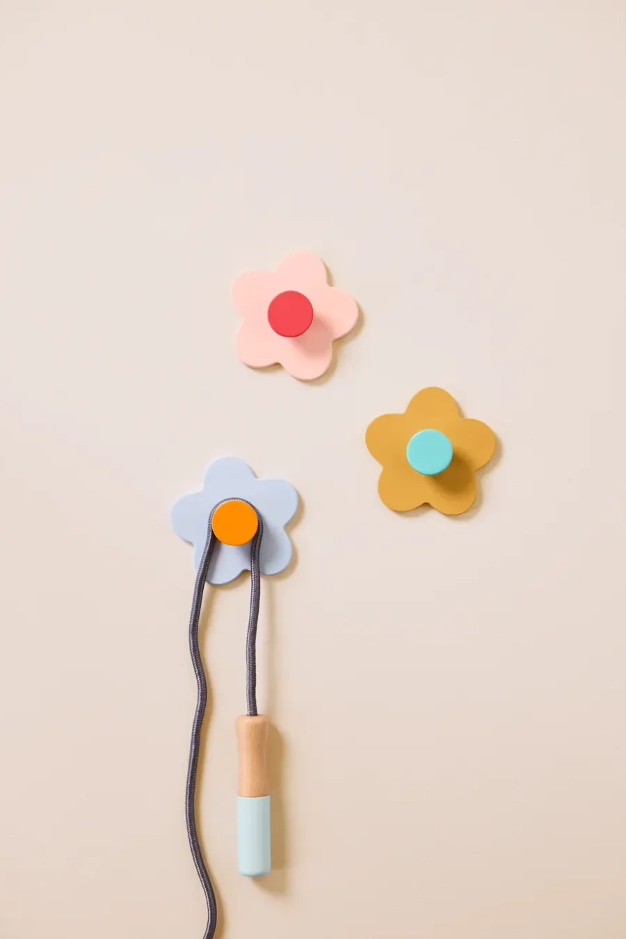 Kid's Concept Kid's Base bloem haak 3 delen, Multi< Haken & Hangers|Opbergoplossingen Voor De Kinderkamer