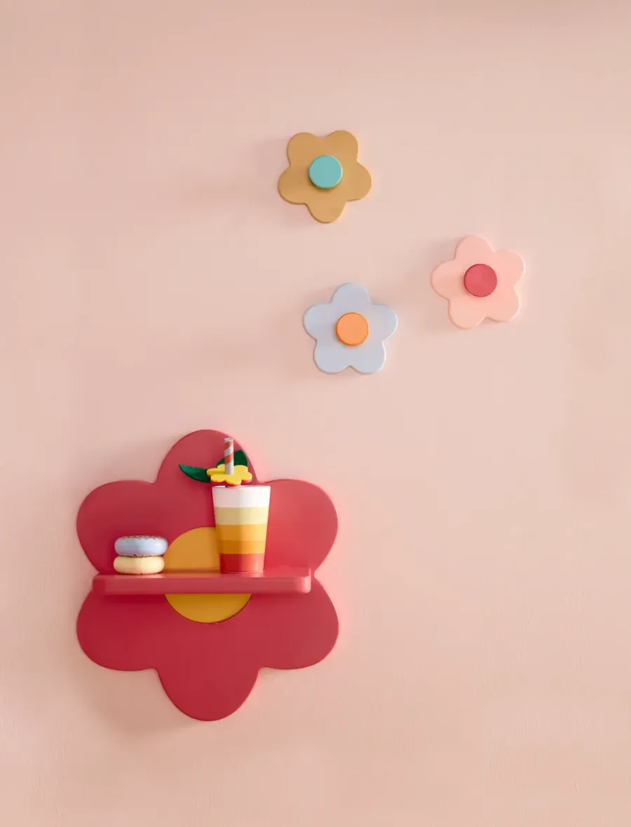 Kid's Concept Kid's Base bloem haak 3 delen, Multi< Haken & Hangers|Opbergoplossingen Voor De Kinderkamer