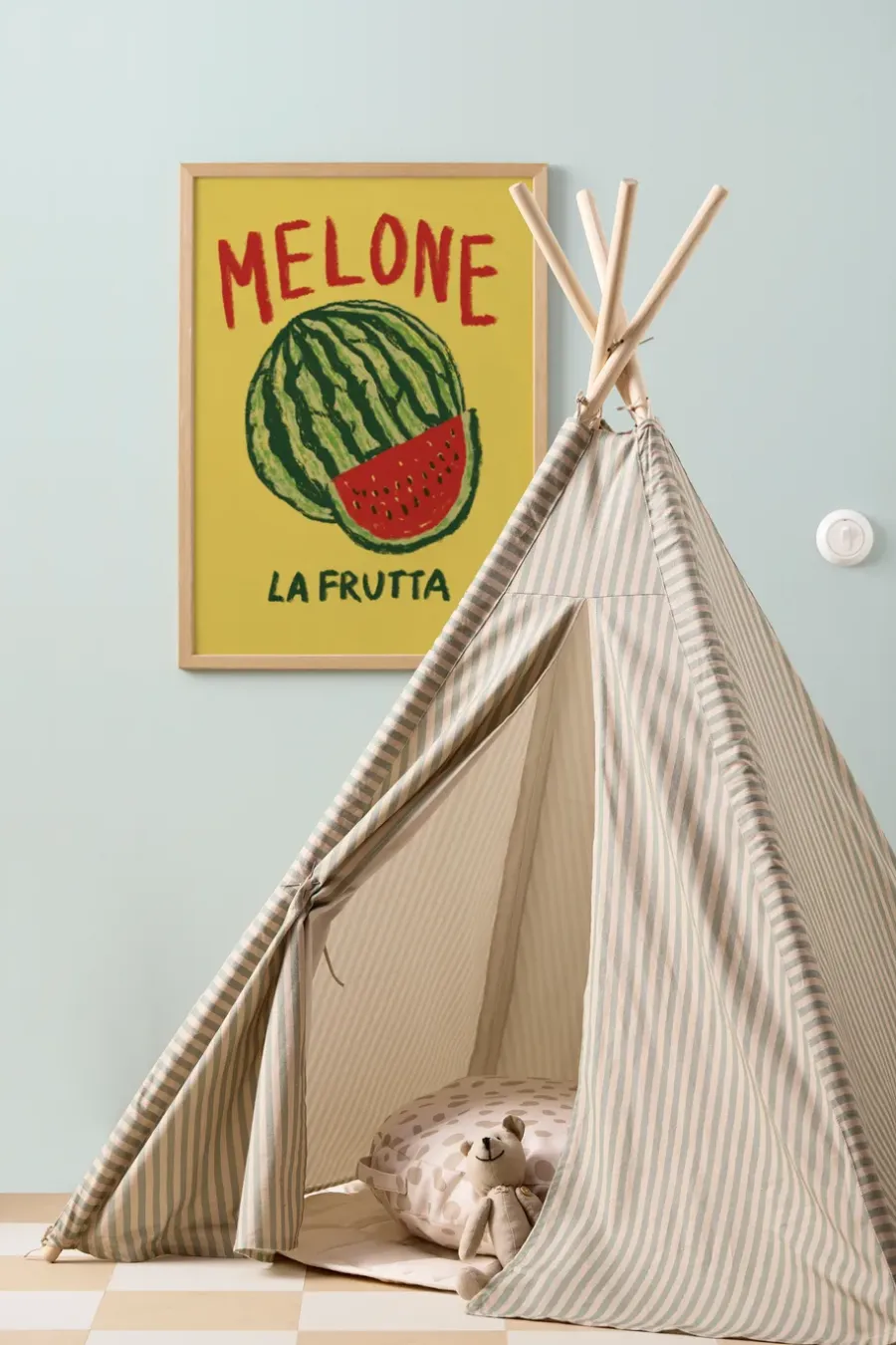 Kid's Concept Kid's Base tipi-tent 100x95x140 cm, Rand< Kinderkamer Interieuraccessoires|Kinderkamer Interieuraccessoires