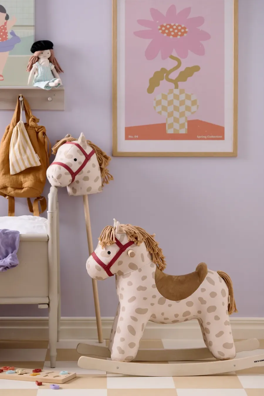 Kid's Concept schommelpaard, Dotty< Kinderkamer Interieuraccessoires|Kinderkamer Interieuraccessoires