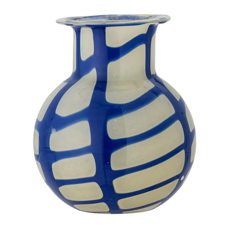 Bloomingville Kiran vaas 19 cm, Blauw< Vazen