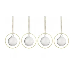 Blomus KITAI kerstballen 8,5 cm 4-pack, Clear< Kerstdecoraties