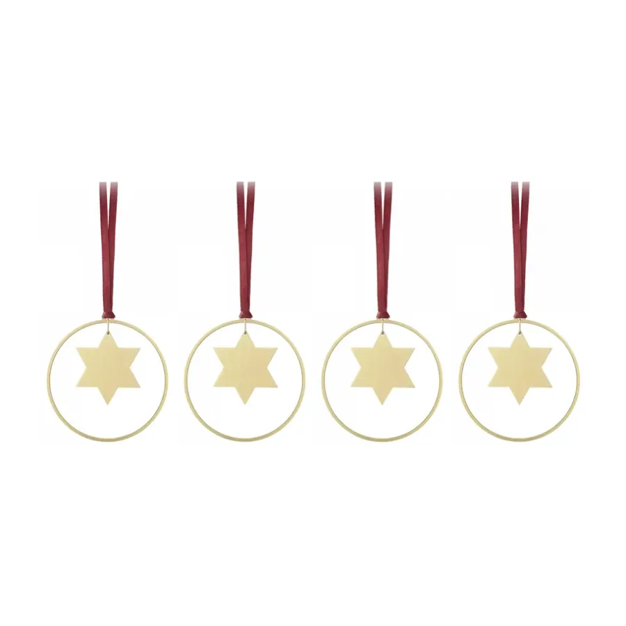 Blomus KITAI kersthanger 8,5 cm 4-pack, Stars< Kerstdecoraties