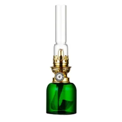 Karlskrona Lampfabrik Koholmen paraffine-lamp, groen< Olie- & Petroleumlampen