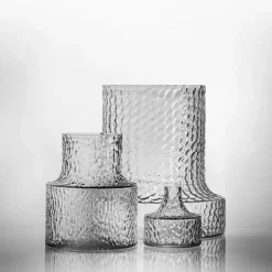 Skrufs Glasbruk Kolonn vaas structuur, 20 cm< Vazen