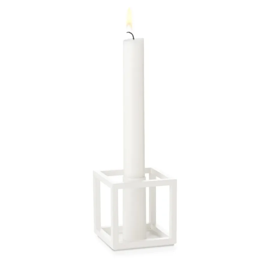 Audo Copenhagen Kubus 1 kandelaar, white (wit)< Kandelaars