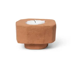 Ferm Living Kurinu kandelaar, Terracotta< Kandelaars