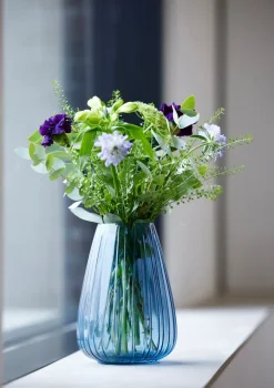 Bitz Kusintha vaas 22 cm, Blauw< Vazen