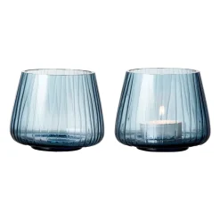 Bitz Kusintha waxinelichtjeshouder 7,5 cm 2-pack, Blauw< Kaarsenhouders & Kaarsenborden