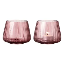 Bitz Kusintha waxinelichtjeshouder 7,5 cm 2-pack, Pink< Kaarsenhouders & Kaarsenborden
