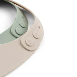 Done by deer Lalee slabbetje 2-pack, Grijs-groen< Kinderkamer Interieuraccessoires|Kinderkamer Interieuraccessoires