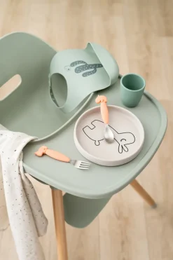 Done by deer Lalee slabbetje 2-pack, Grijs-groen< Kinderkamer Interieuraccessoires|Kinderkamer Interieuraccessoires