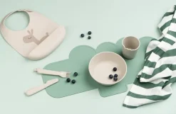 Done by deer Lalee slabbetje 2-pack, Grijs-groen< Kinderkamer Interieuraccessoires|Kinderkamer Interieuraccessoires