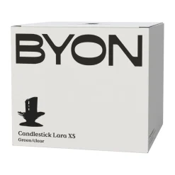 Byon Lara kandelaar XS 9 cm, Groen-transparant< Kandelaars