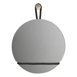 Design House Stockholm Lasso spiegel rond, Helder-zwart< Ronde Spiegels|Wandspiegels