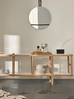 Design House Stockholm Lasso spiegel rond, Helder-zwart< Ronde Spiegels|Wandspiegels