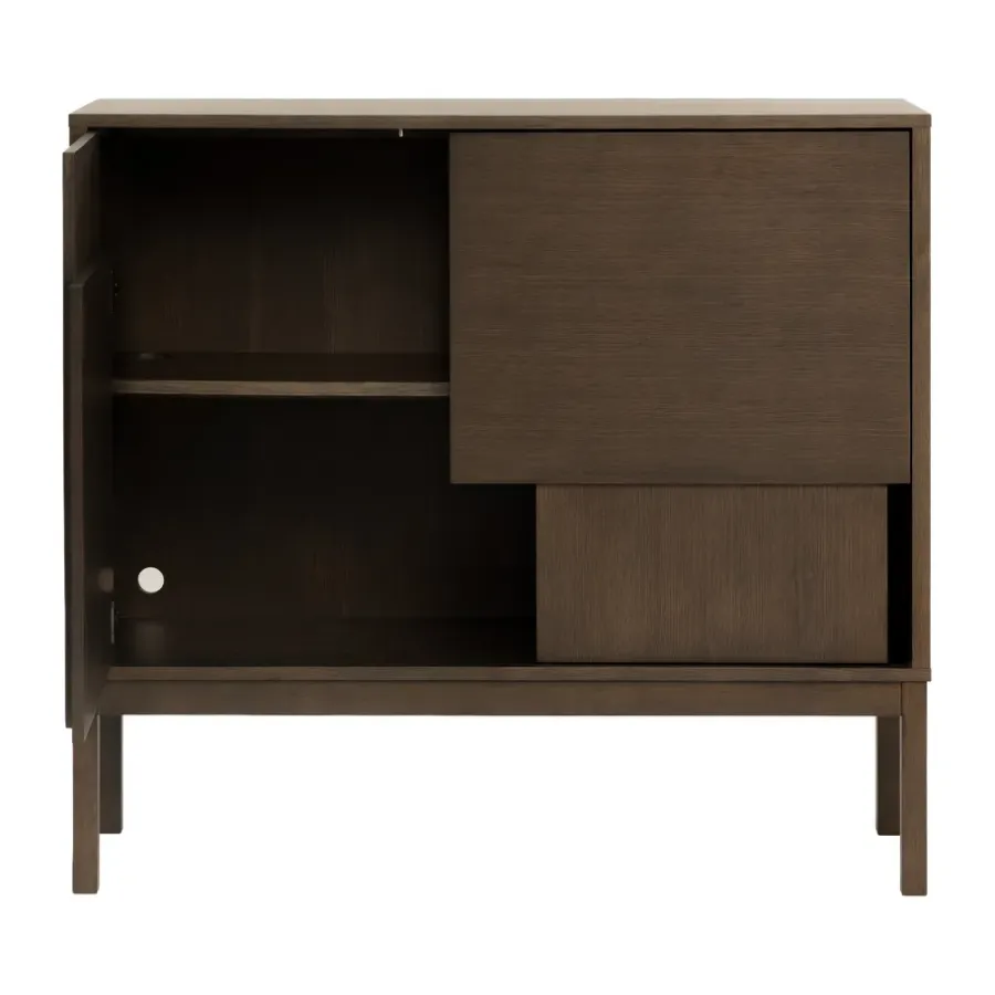 Design House Stockholm Layer dressoir, Donker eiken, 120x110, met poten< Ladekasten & Dressoirs