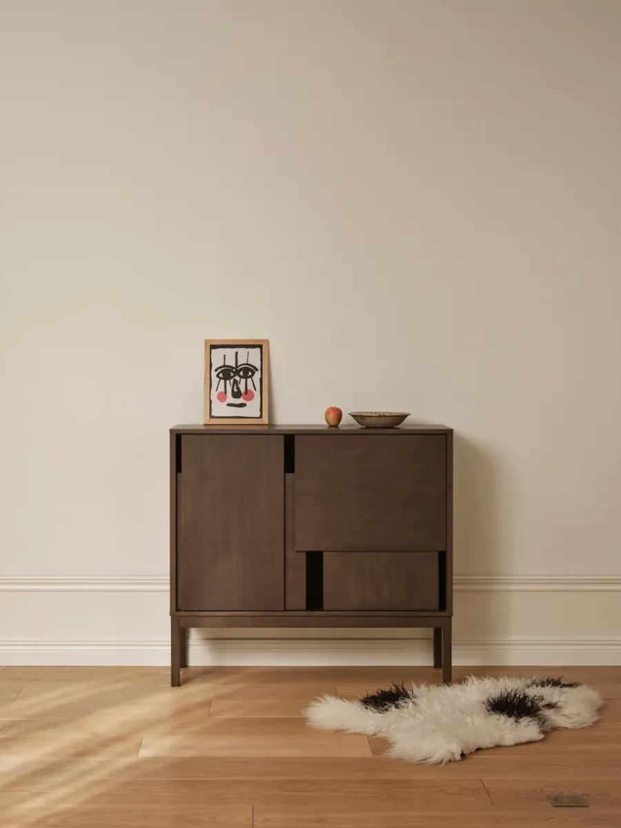 Design House Stockholm Layer dressoir, Donker eiken, 120x110, met poten< Ladekasten & Dressoirs