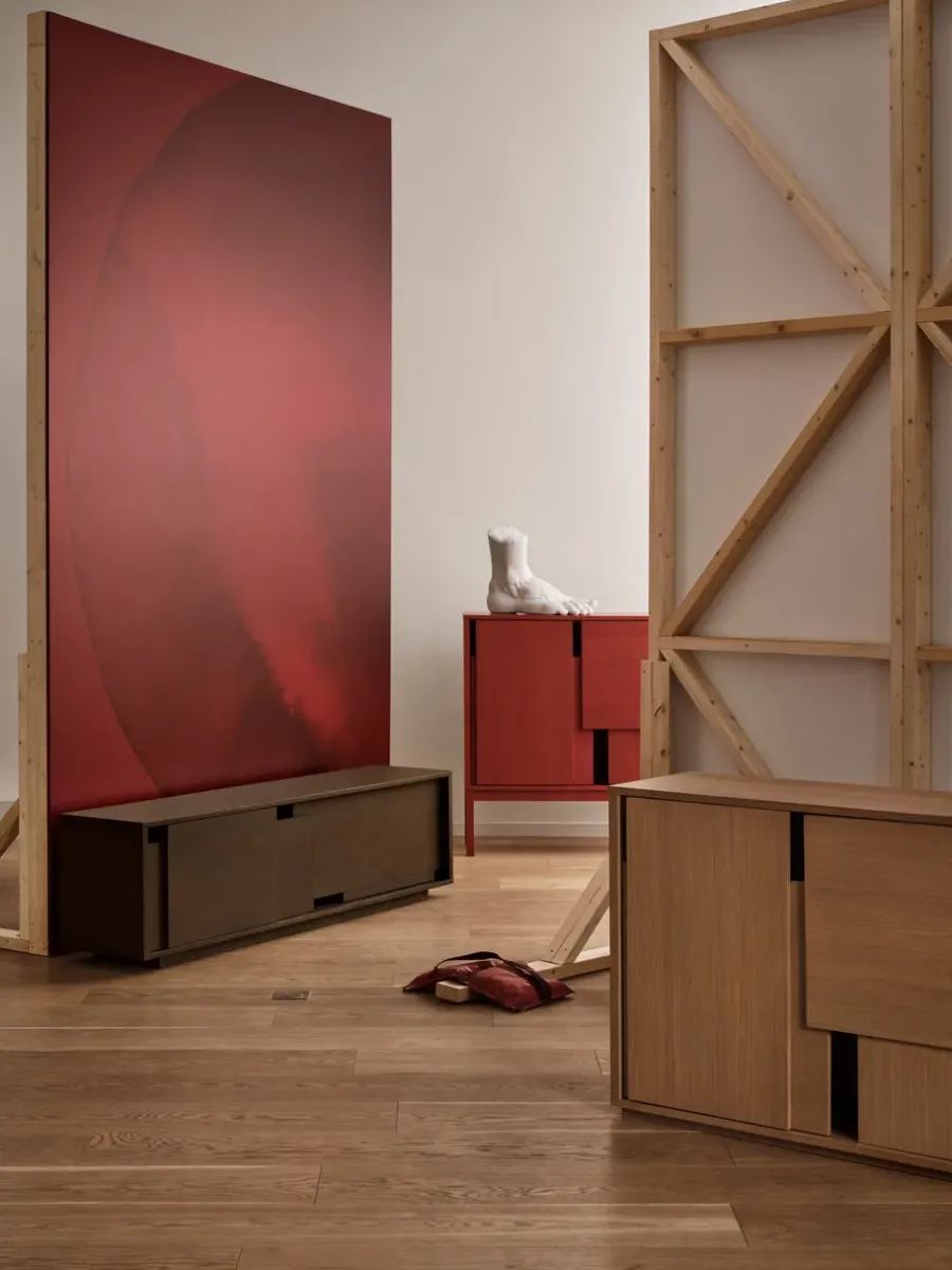 Design House Stockholm Layer dressoir, Eiken, 120x82 cm< Ladekasten & Dressoirs