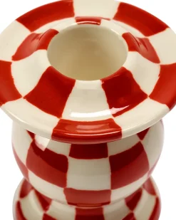 Serax Les Objets Mouleversants N°2 kaarsenhouder, Red-white< Kandelaars