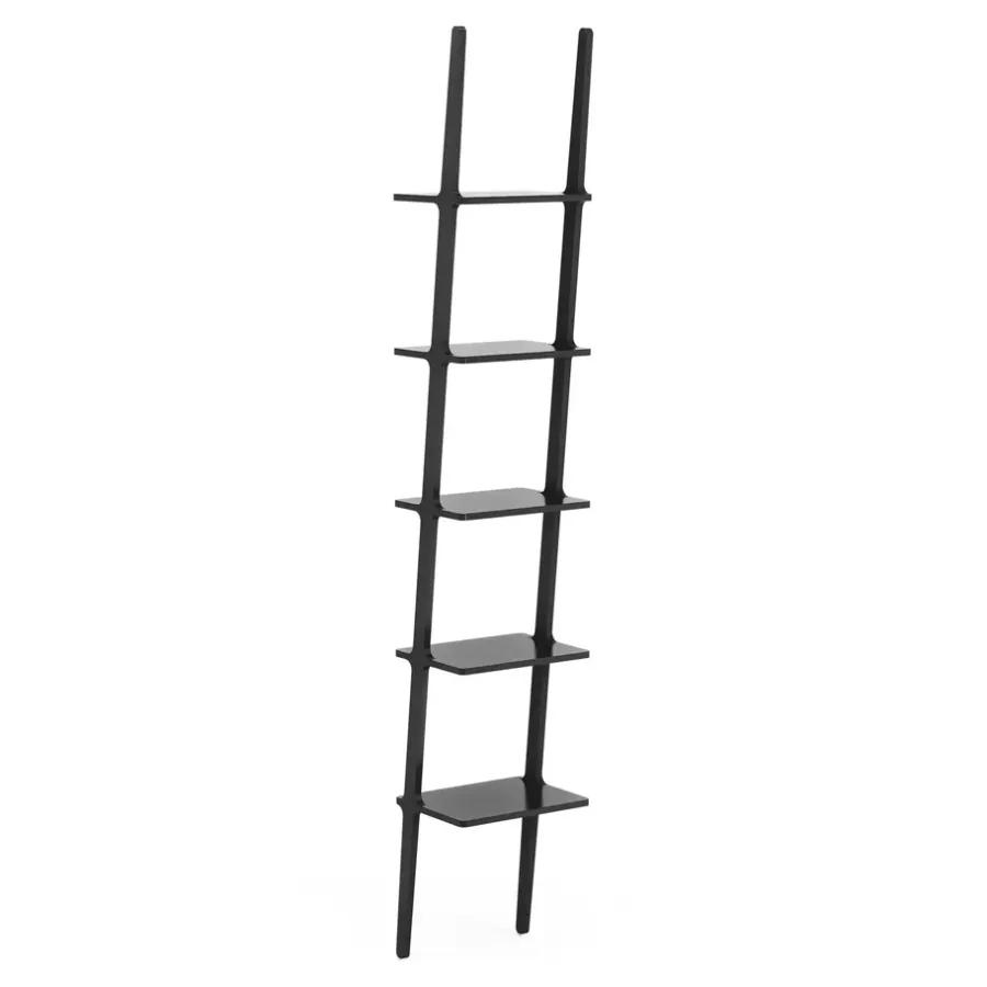 Swedese Libri Wandplank 5 planken, Es zwart glanzend< Planken & Planksystemen