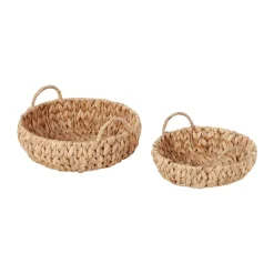 Dixie Lily mand met handvat 2-delig, Natural< Opbergmanden