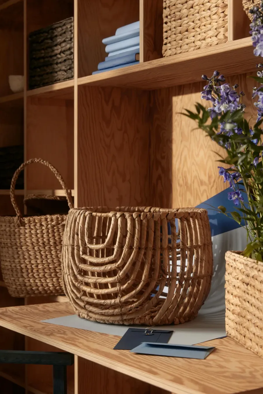 Dixie Lily opbergmand small 3-delig, Natural< Opbergmanden