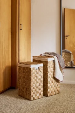 Dixie Lily wasmand rechthoekig 2-delig, Natural< Wasmanden