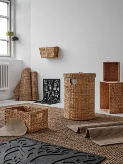 Dixie Lily wasmand rond 2 delen, Natural< Opbergmanden