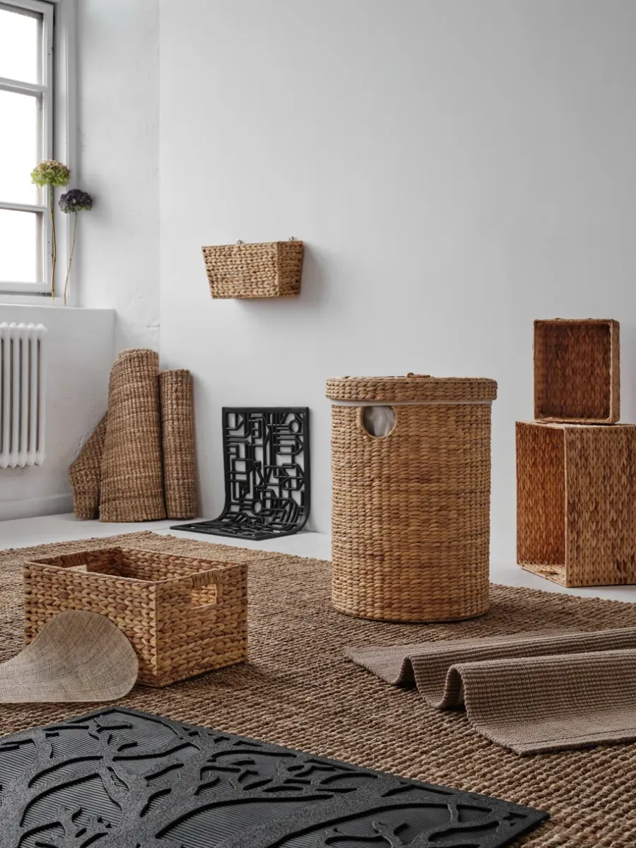Dixie Lily wasmand rond 2 delen, Natural< Opbergmanden