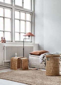 Dixie Lily wasmand rond 2 delen, Natural< Opbergmanden