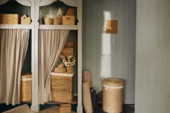 Dixie Lily wasmand rond 2 delen, Natural< Opbergmanden