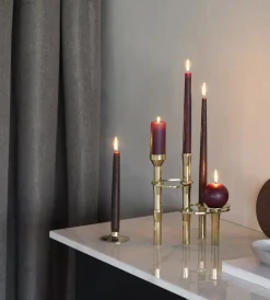 LIND DNA Lind Curve combineerbare kandelaar 24K verguld, Single< Kandelaars