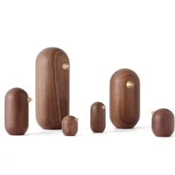 Normann Copenhagen Little Bird figuur walnoten, 10 cm< Houten Beelden
