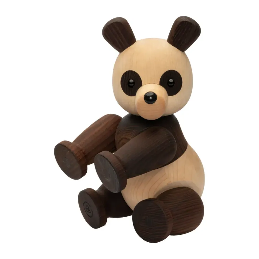 Spring Copenhagen Lotus panda decoratie 25 cm, Esdoorn< Houten Beelden