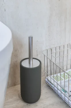 Mette Ditmer Lotus play toilettenborstel, incl. 2 toiletborstelkoppen, Dark olive< Toiletborstels