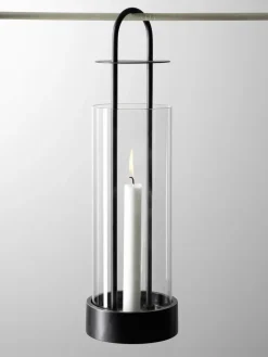 Design House Stockholm Lotus windlicht, zwart< Kaarsenhouders & Kaarsenborden