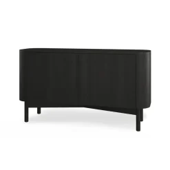 Northern Loud long sideboard 146 cm, Black painted oak< Ladekasten & Dressoirs