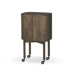 Northern Loud serveertrolley op wielen, Smoked oak< Kasten & Vitrines