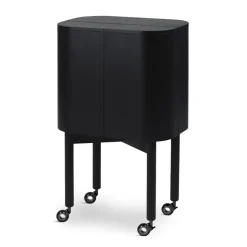Northern Loud serveertrolley op wielen, Zwart< Kasten & Vitrines